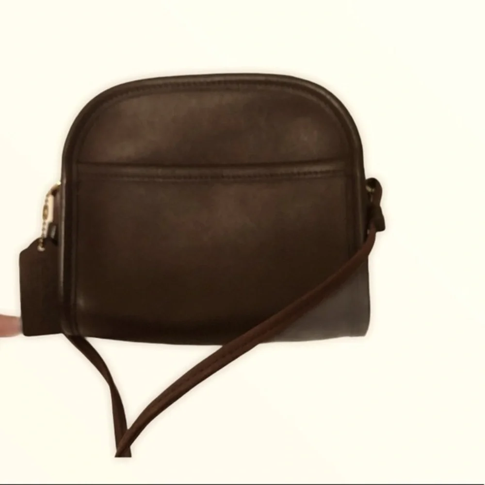 Coach vintage abbie crossbody bag brown leather 9017
